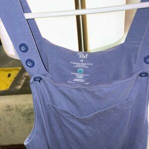 94% Cotton Blue One Piece Jumpsuit With Pockets!